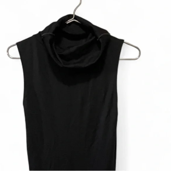 Dolls Kill Black Turtleneck Sleeveless Maxi Dress - Picture 9 of 9